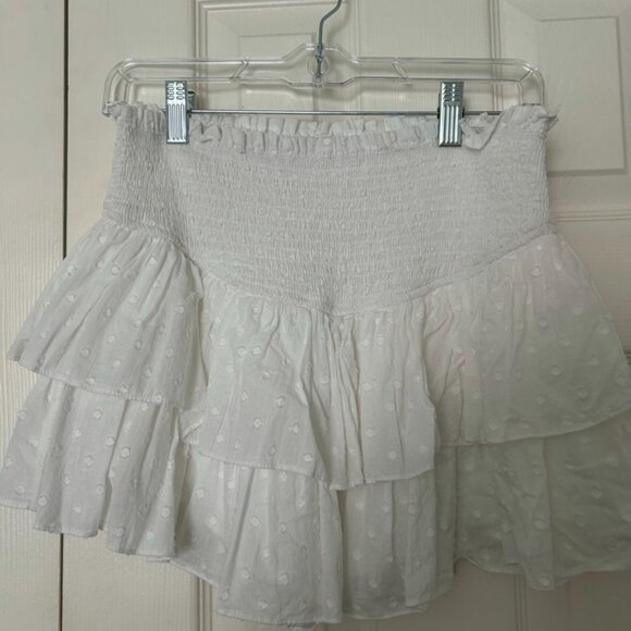 Mustard Seed White Flowy Mini Skirt - Picture 3 of 4